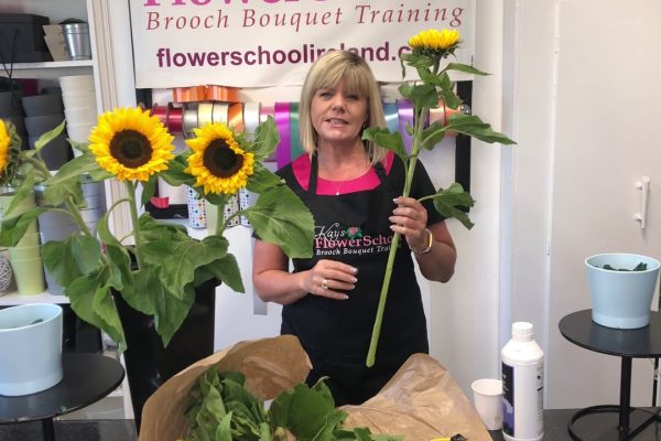 how to cut sunflowers for vase