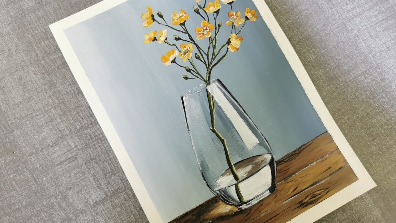 how to paint a glass vase