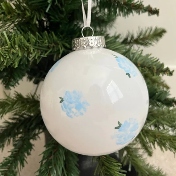 christmas decor blue and white
