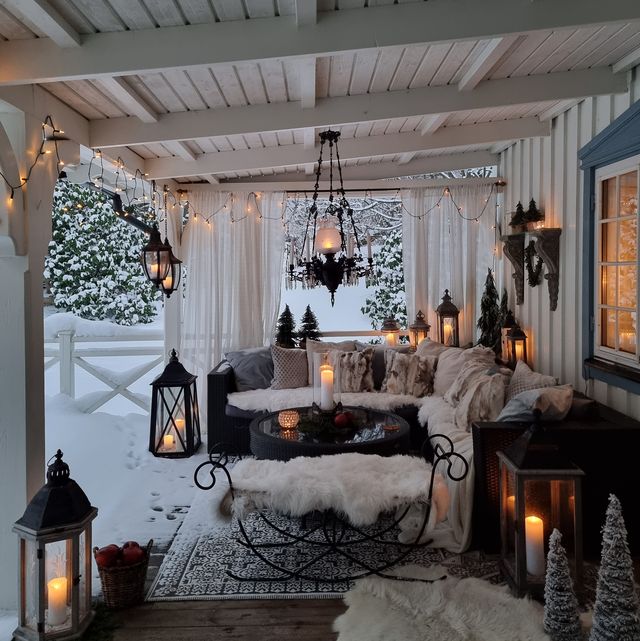 rustic front porch christmas decorating ideas