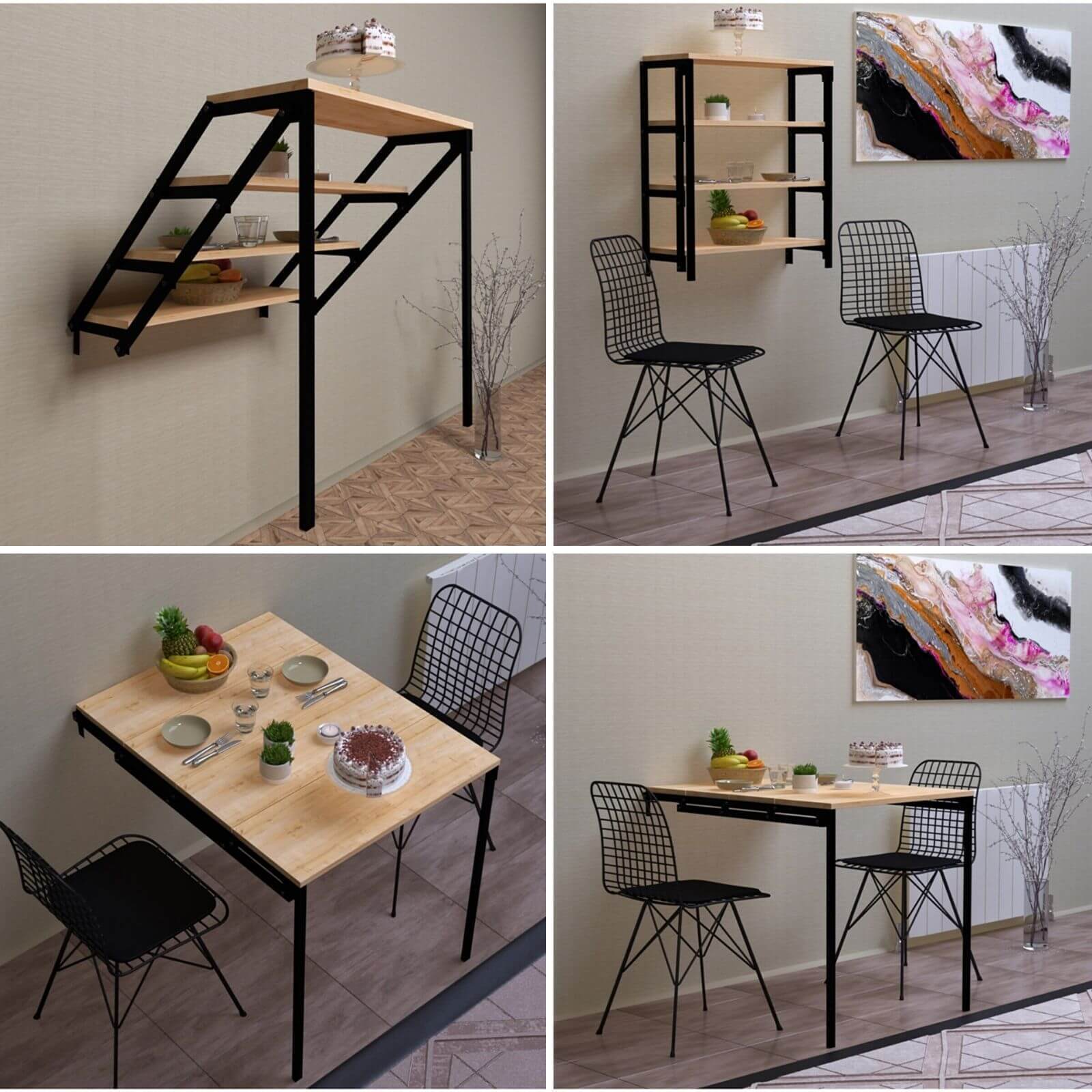 folding wall table