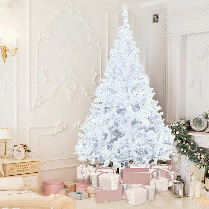 blue and white christmas tree decorations