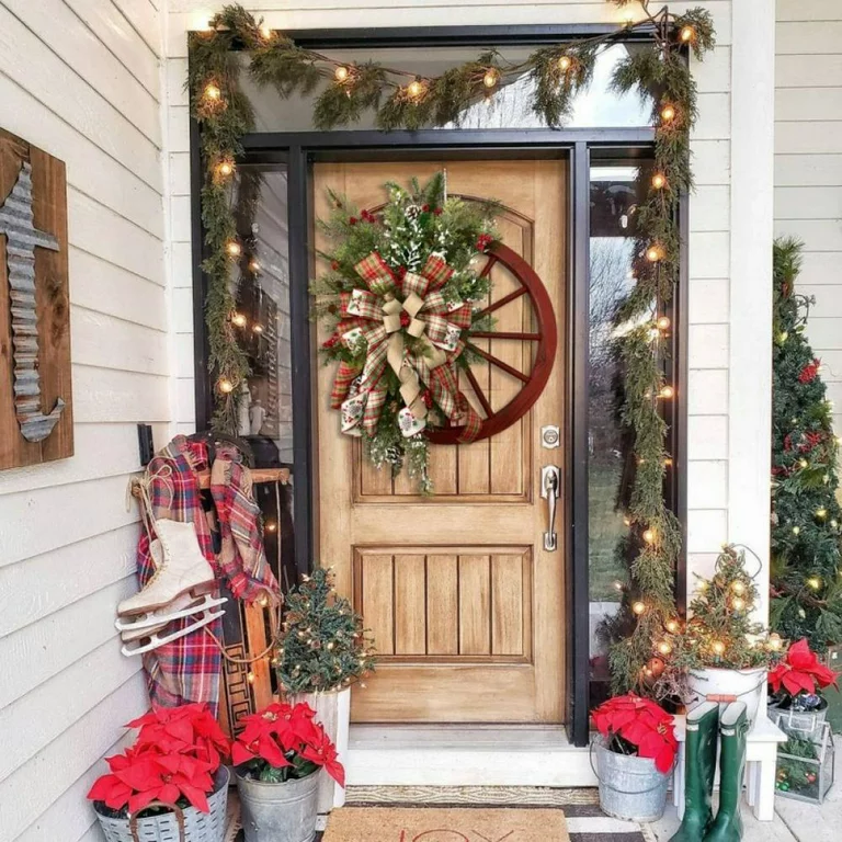 rustic front porch christmas decorating ideas