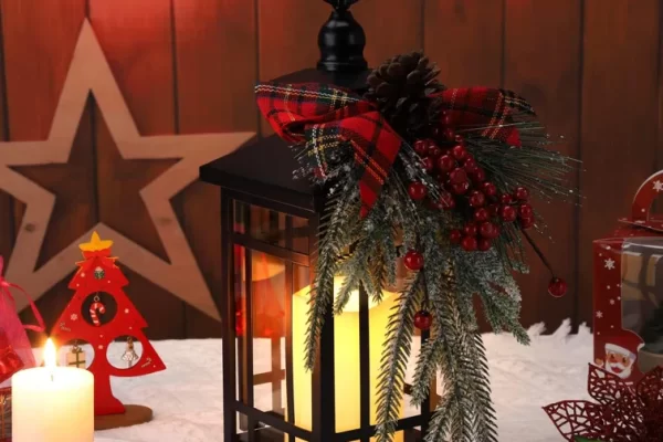 christmas decor with lanterns